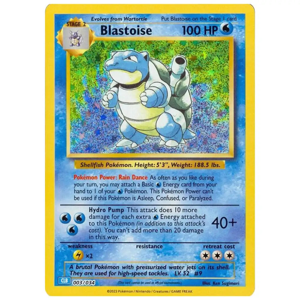 Blastoise - 003/034 - Trading Card Game Classic (CL) CardsRfun