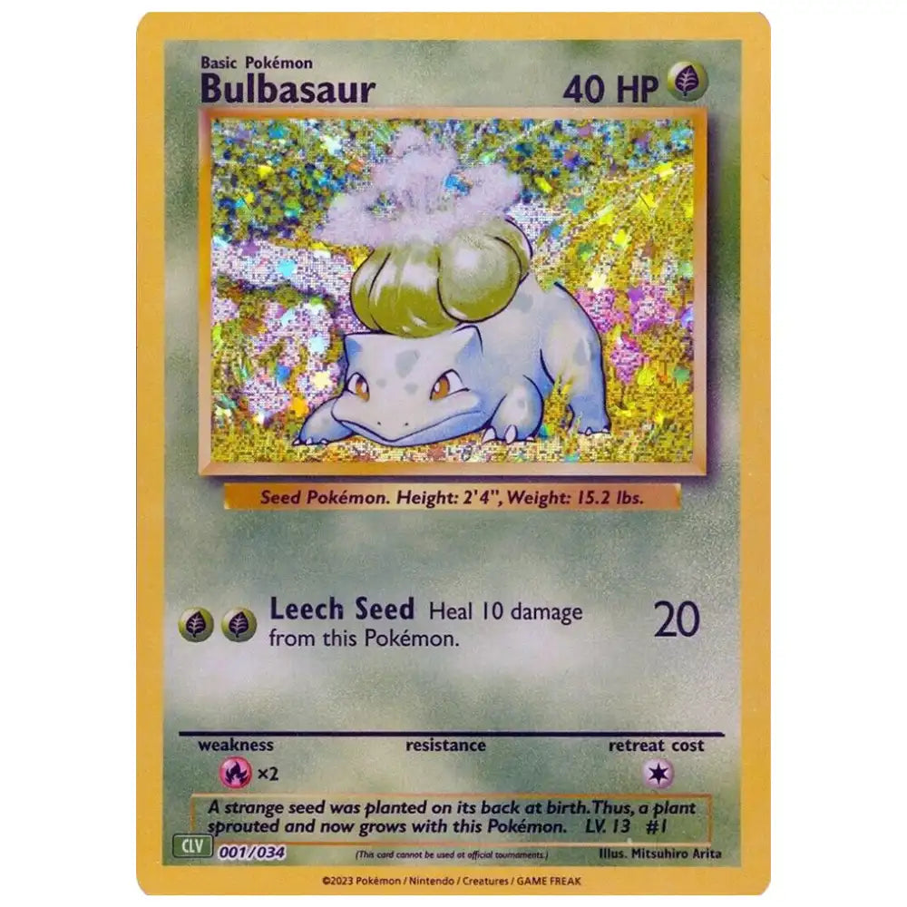 Bulbasaur - 001/034 - Trading Card Game Classic (CL) CardsRfun