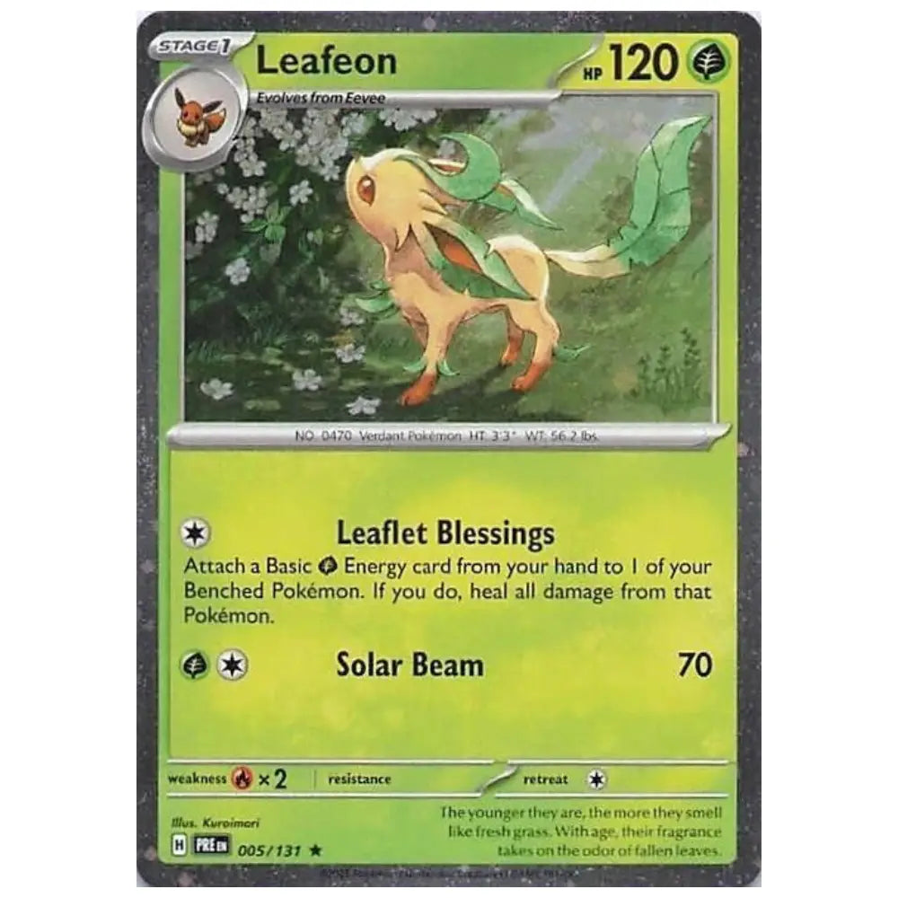 Pokemon Leafeon - PRE 005/131 - Cosmos Holo Foil CardsRfun