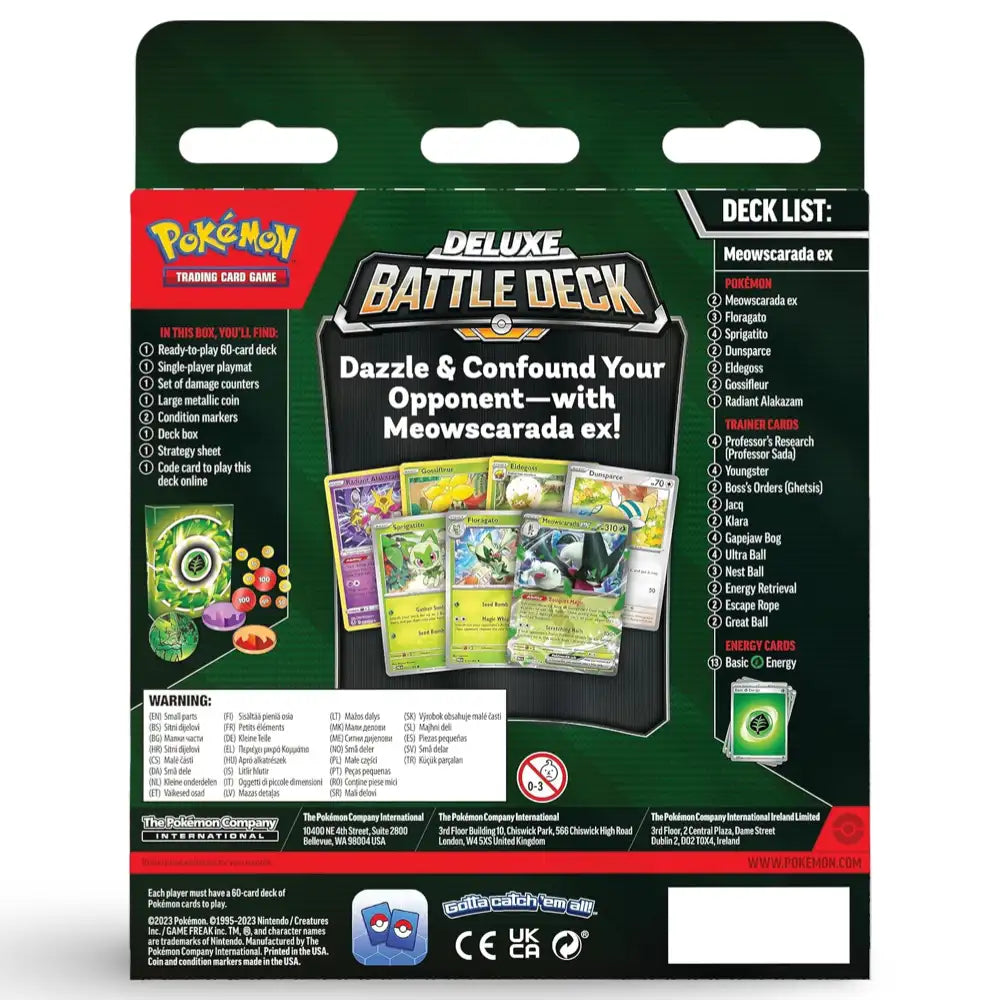 Pokemon Deluxe Battle Deck - Meowscarada ex / Quaquaval ex CardsRfun