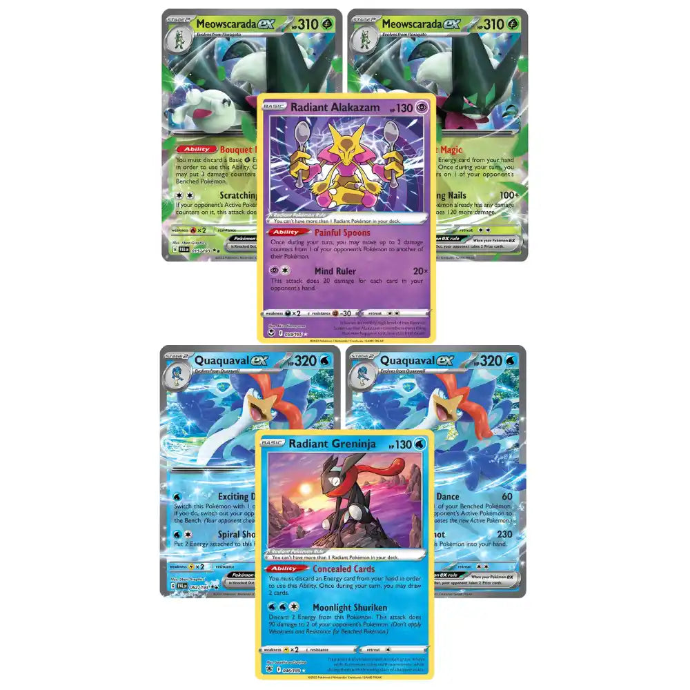 Pokemon Deluxe Battle Deck - Meowscarada ex / Quaquaval ex CardsRfun
