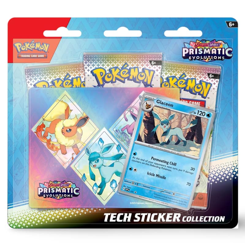 Pokemon Prismatic Evolutions Tech Sticker Collection CardsRfun