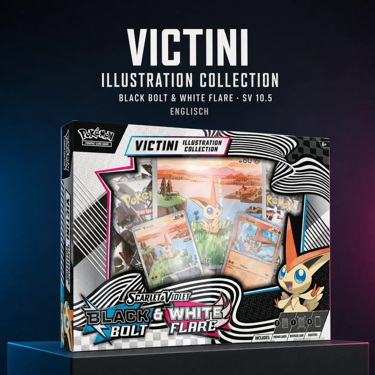 Pokemon Black Bolt & White Flare - Victini Illustration Collection (SV 10.5) (B-Ware)