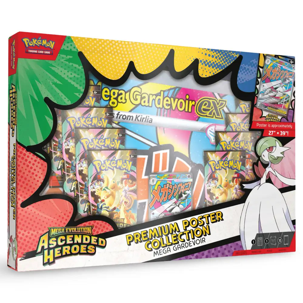 Pokemon Ascended Heroes - Premium Poster Collection Mega Gardevoir Mega Lucario CardsRfun