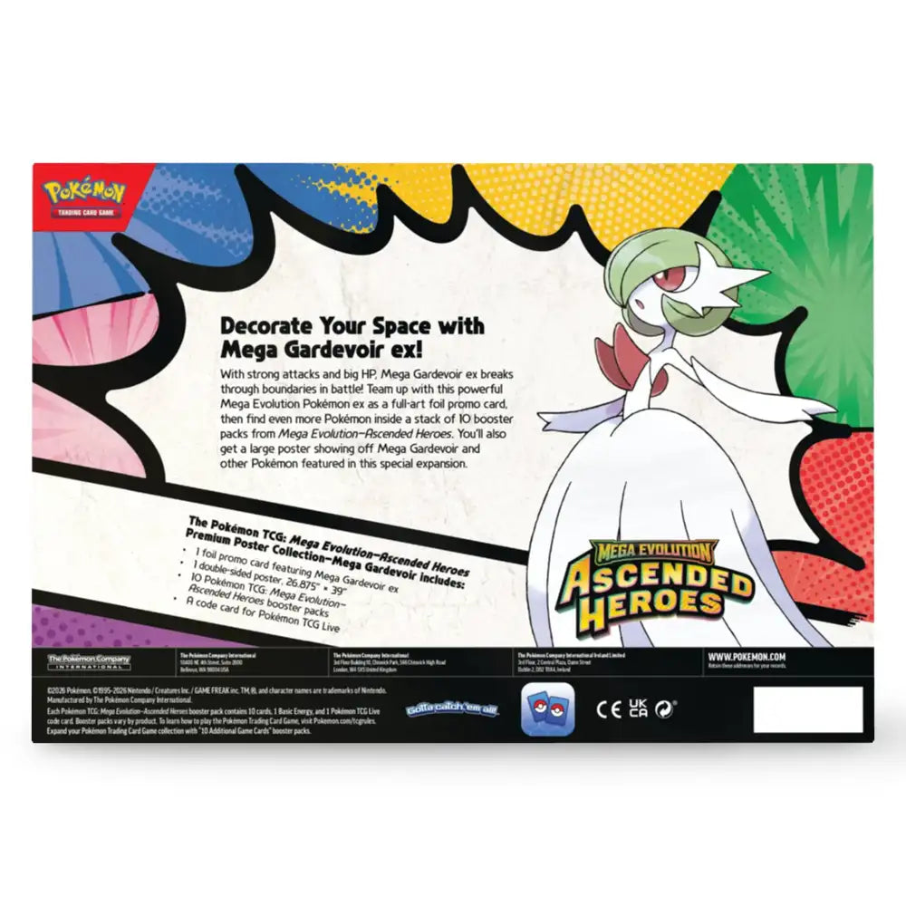 Pokemon Ascended Heroes - Premium Poster Collection Mega Gardevoir Mega Lucario CardsRfun