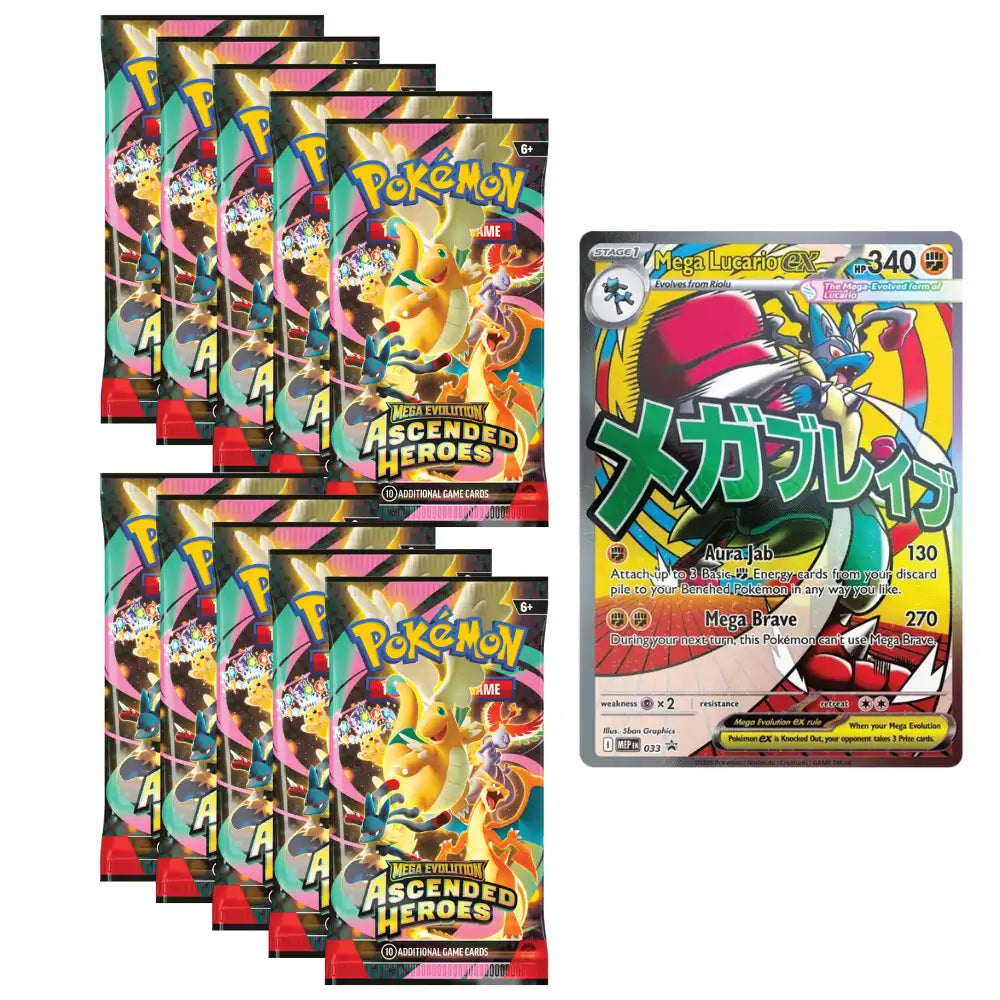 Pokemon Ascended Heroes - Premium Poster Collection Mega Gardevoir Mega Lucario CardsRfun