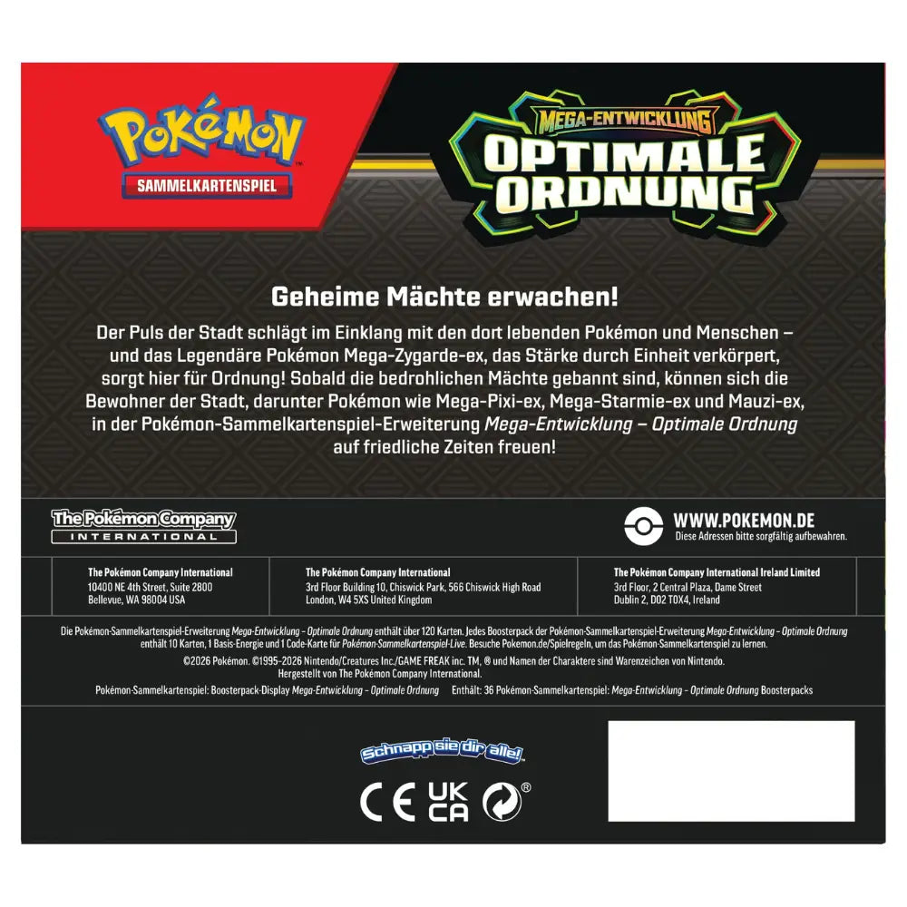 Pokemon Optimale Ordnung - Booster Display (DE) CardsRfun