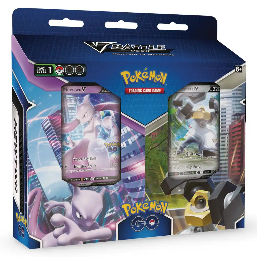 Pokemon GO V Battle Deck Bundle Mewtwo Melmetal CardsRfun