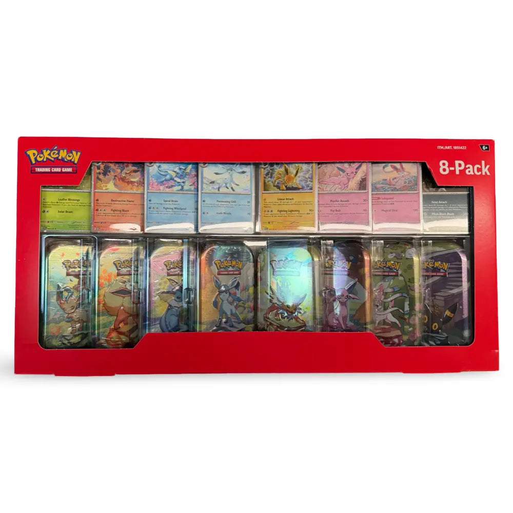 Pokemon Prismatic Evolutions 8 Mini-Tins Promos Box CardsRfun