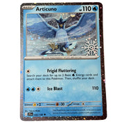 Pokemon Articuno JTG 032/159 mit Schneeflocken-Stempel und Cosmos Holo – saisonaler Winter-Promo aus Journey Together, Near Mint, Englisch