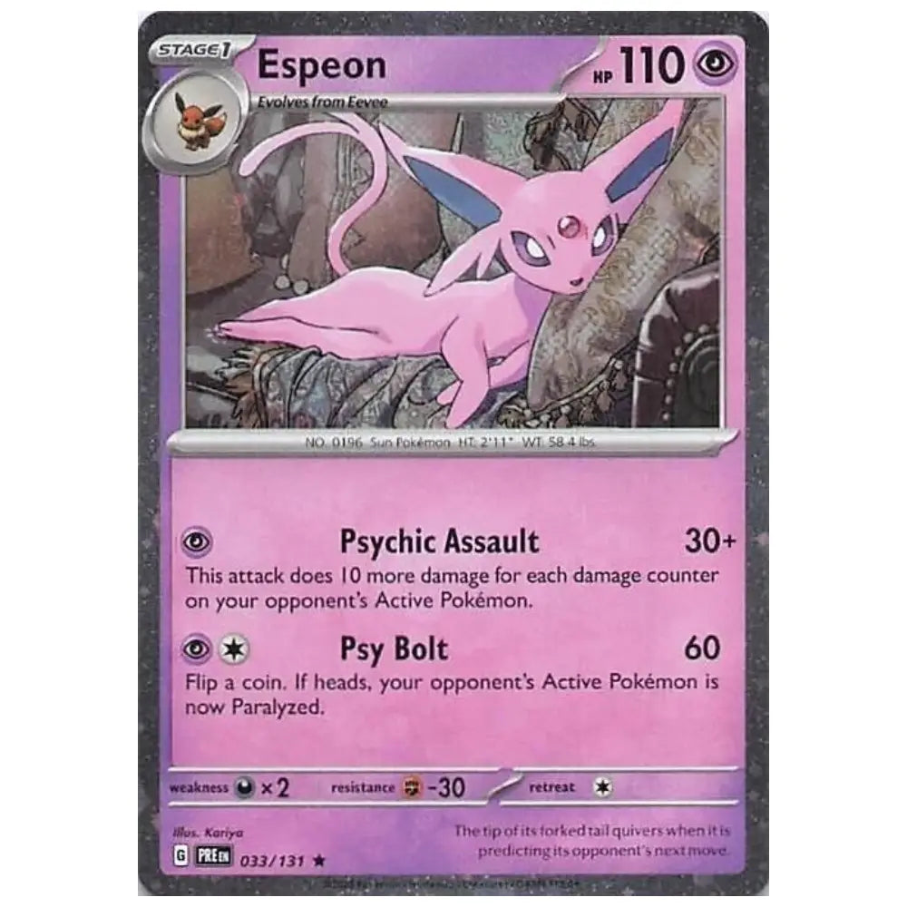 Pokemon Espeon - PRE 033/131 - Cosmos Holo Foil CardsRfun