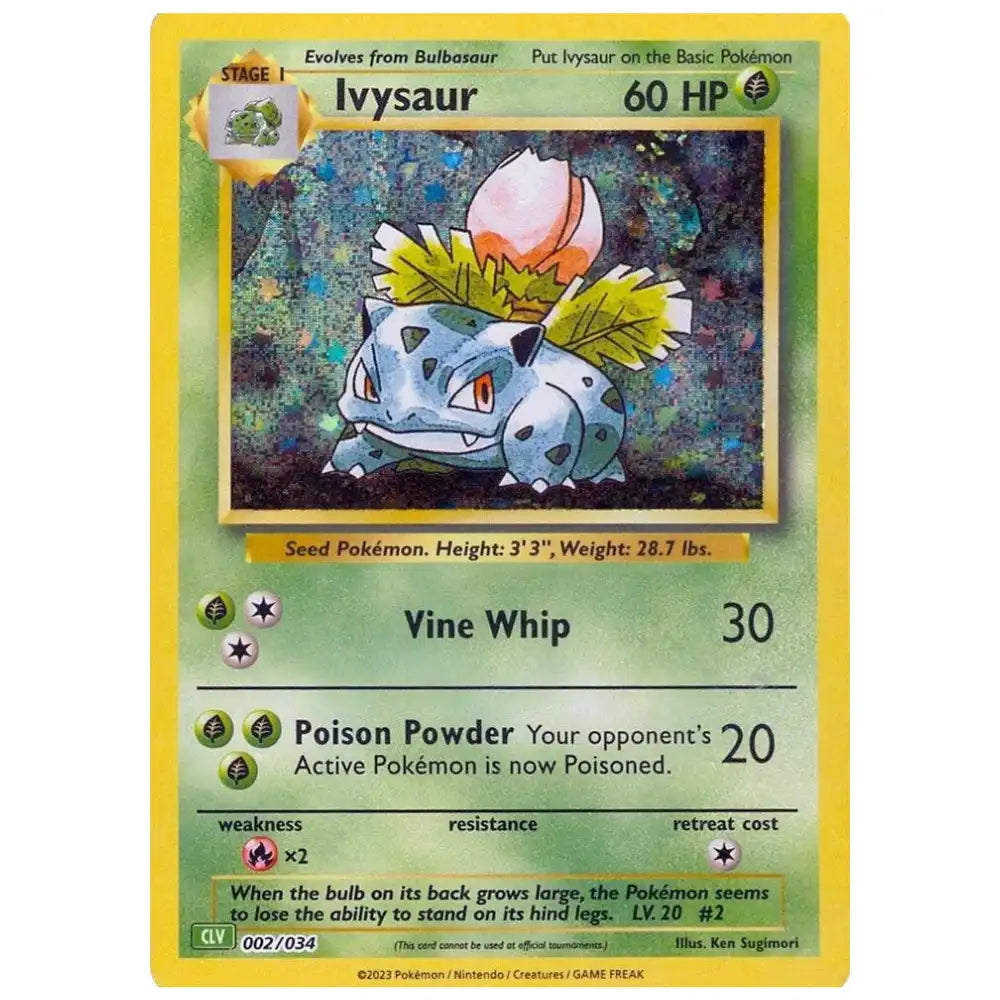 Ivysaur - 002/034 - Trading Card Game Classic (CL) CardsRfun
