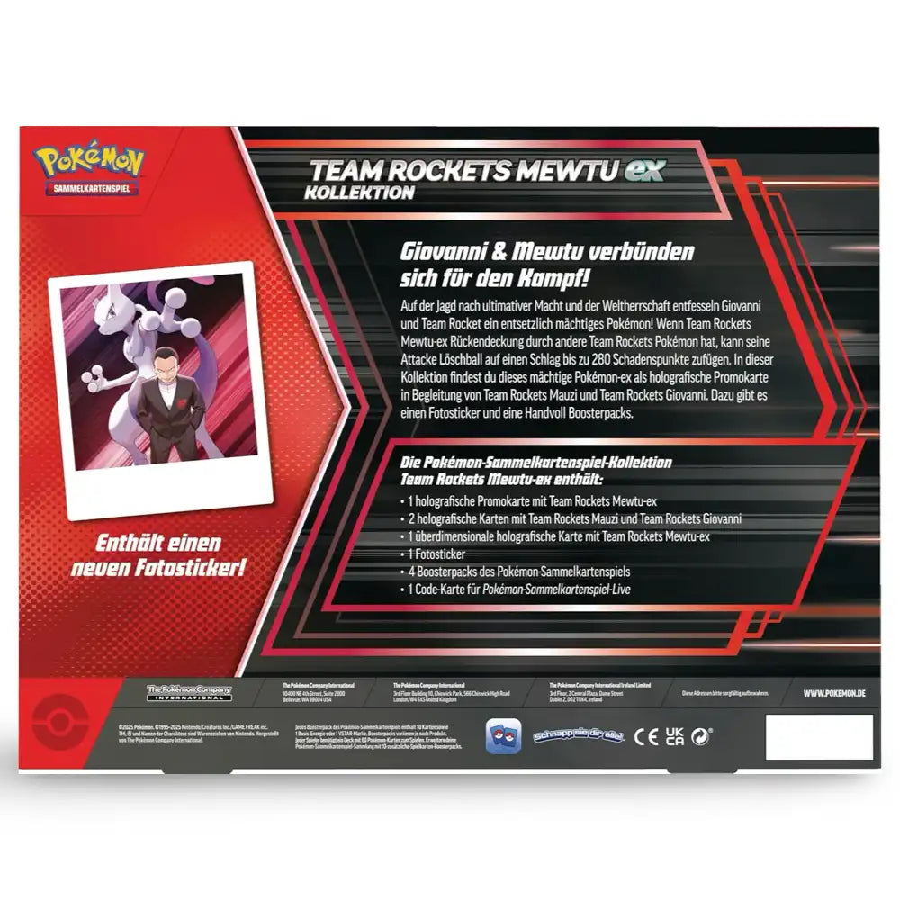 Pokemon Team Rockets Mewtwo ex Kollektion (DE) CardsRfun