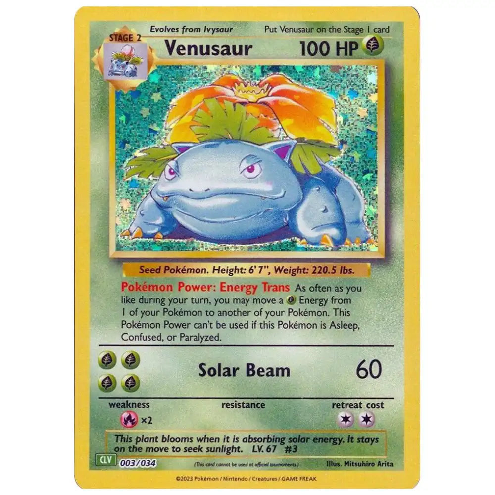 Venusaur - 003/034 - Trading Card Game Classic (CL) CardsRfun