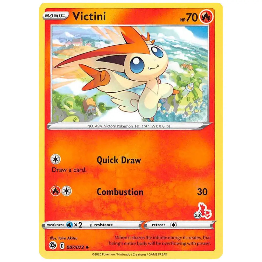 Victini - 007/073 (#4/53 Cinderace Stamped) - Battle Academy 2022 (BA22) Cardsrfun