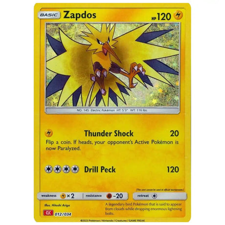 Zapdos - 012/034 - Trading Card Game Classic (CL) CardsRfun