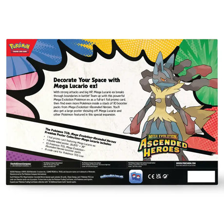 Pokemon Ascended Heroes - Premium Poster Collection Mega Gardevoir Mega Lucario CardsRfun