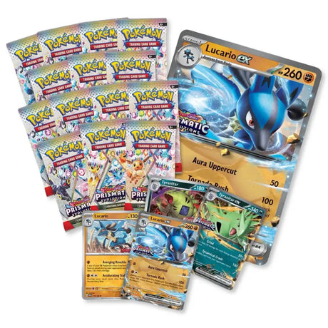 Pokemon Prismatic Evolutions Lucario & Tyranitar Premium Collection (US-exclusive) CardsRfun
