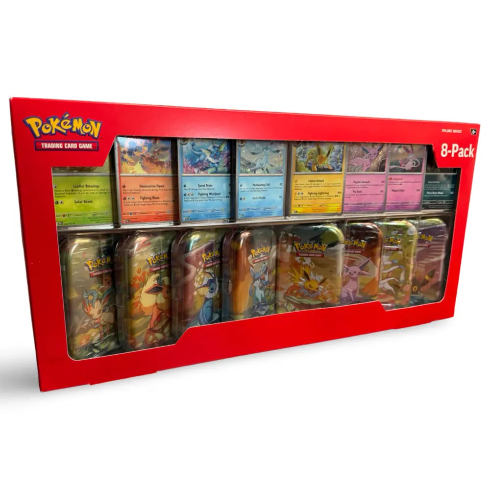 Pokemon Prismatic Evolutions 8 Mini-Tins Promos Box CardsRfun